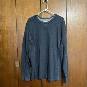 Eddie Bauer Navy Blue Thermal Shirt Tall Large